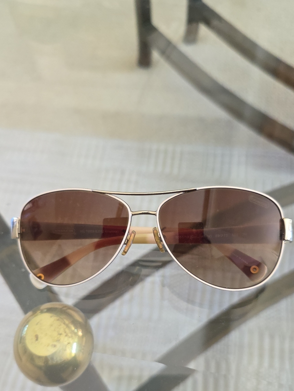 Coach Aviator Sunglasses with Brown Gradient Lenses Need To Repalce Lens